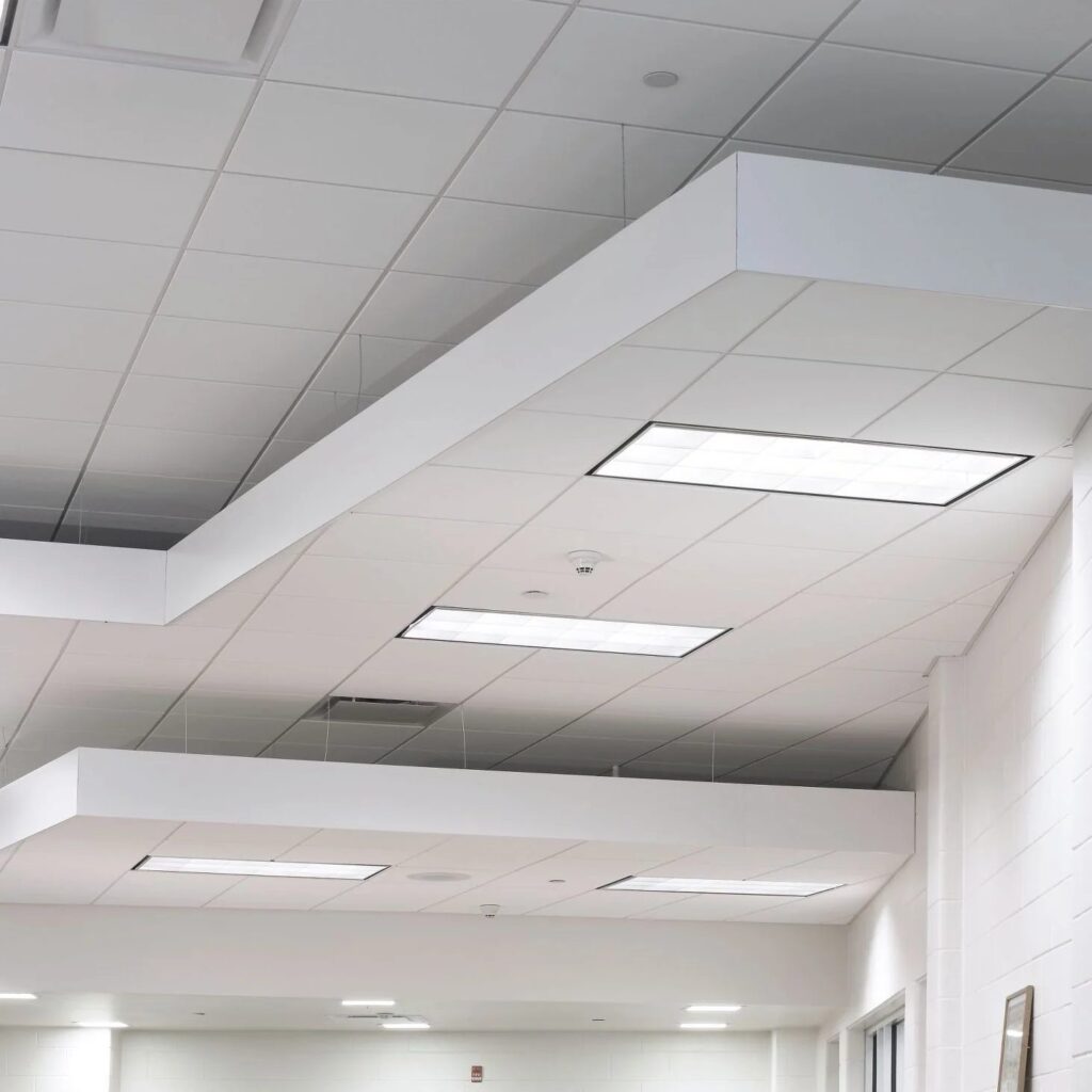 Carson High School acoustical ceiling tile with Axiom trims
