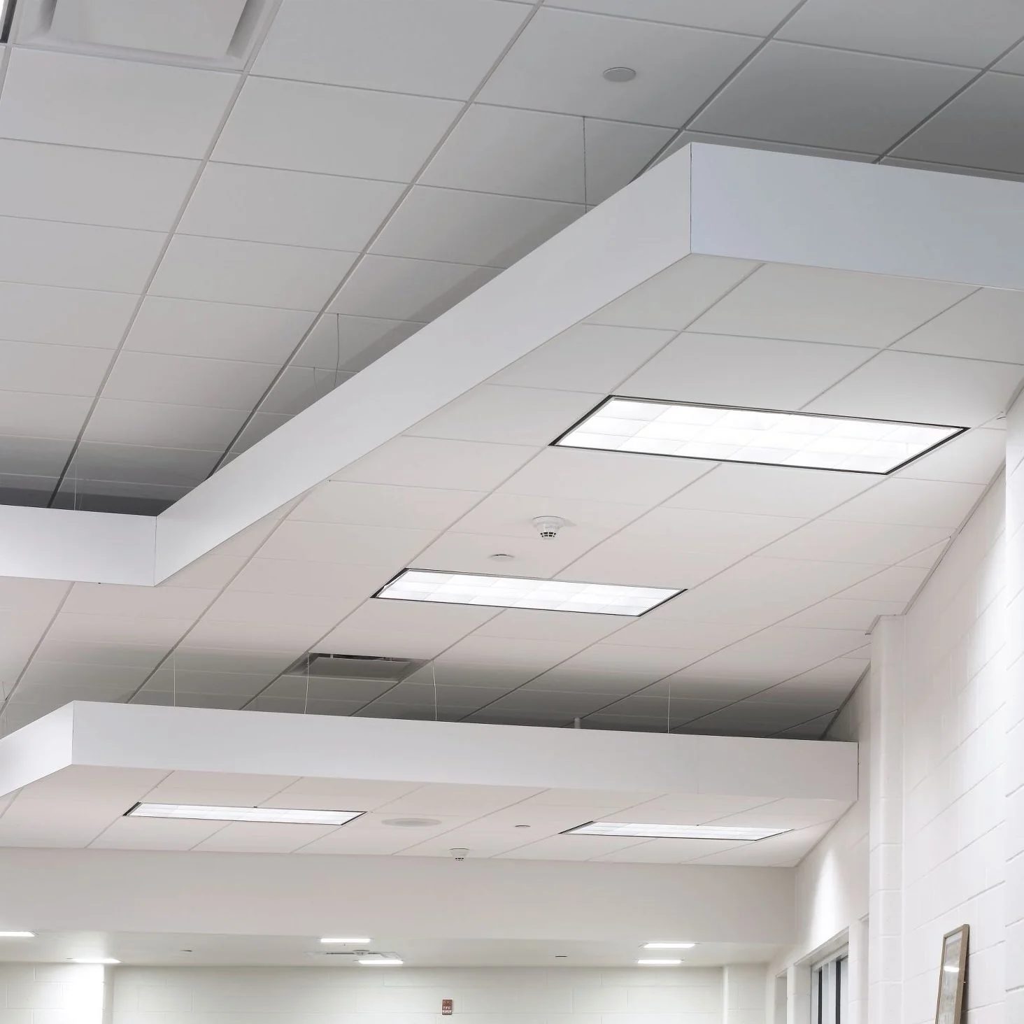 Carson High School acoustical ceiling tile with Axiom trims